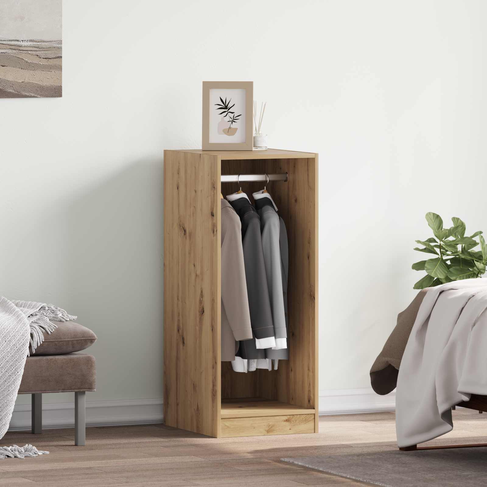 vidaXL Wardrobe Artisan Oak 41 x 48 x 102 cm Engineered Wood 1