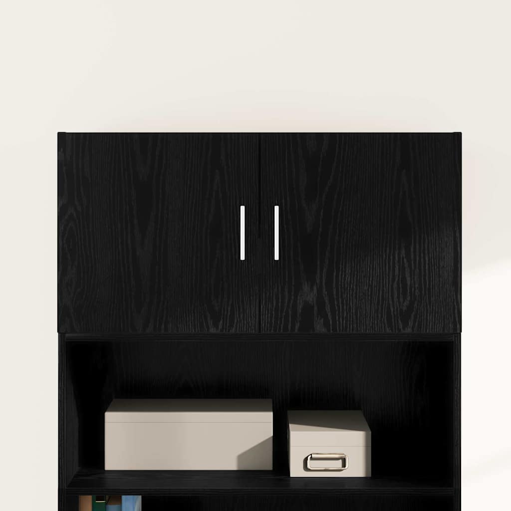 vidaXL Wall Cabinet Black oak 80 x 42.5 x 40 cm Engineered Wood 4