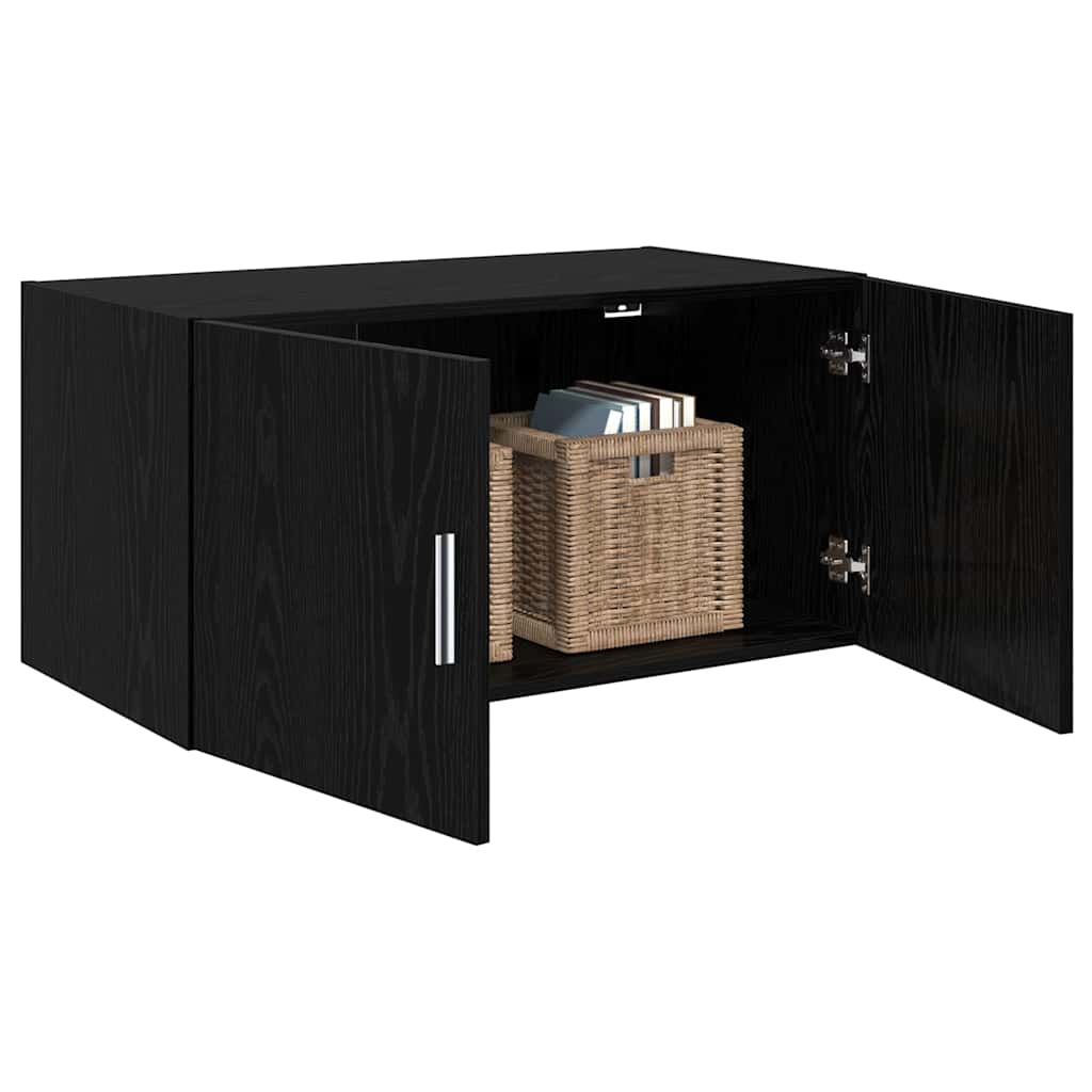 vidaXL Wall Cabinet Black oak 80 x 42.5 x 40 cm Engineered Wood 3