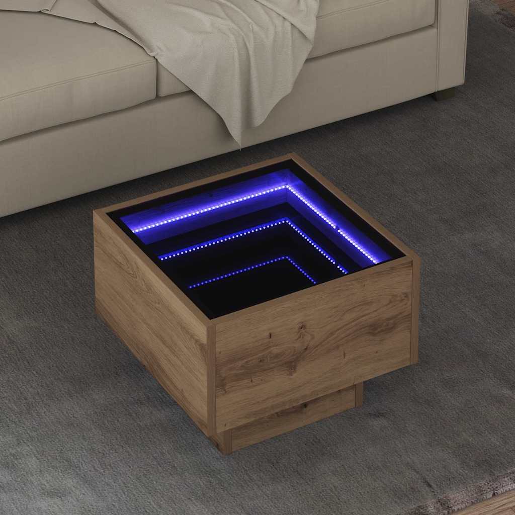vidaXL Coffee Table Artisan oak 40 x 40 x 30 cm 1