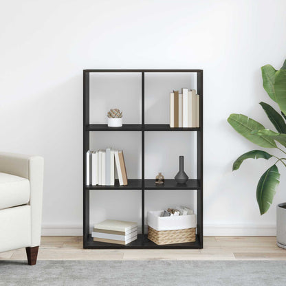 vidaXL Book Cabinet 6-Tier 69.5 x 29 x 103.5 cm Engineered Wood 4
