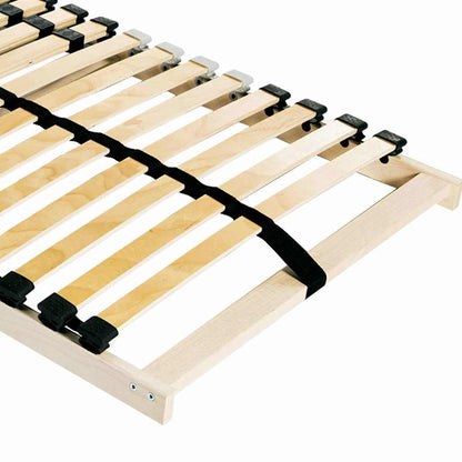 vidaXL Slatted Bed Base Brown 90 x 190 cm Solid Beech Wood 3