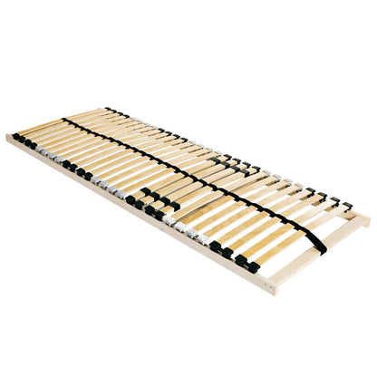 vidaXL Slatted Bed Base Brown 90 x 190 cm Solid Beech Wood 1