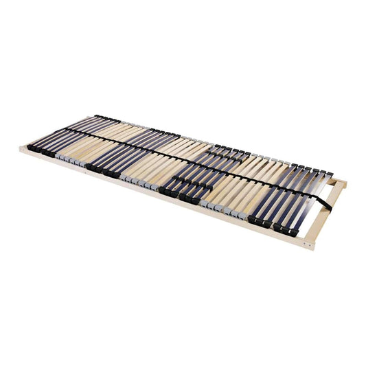 Slatted Bed Base Brown Solid Beech Wood Length Fixed