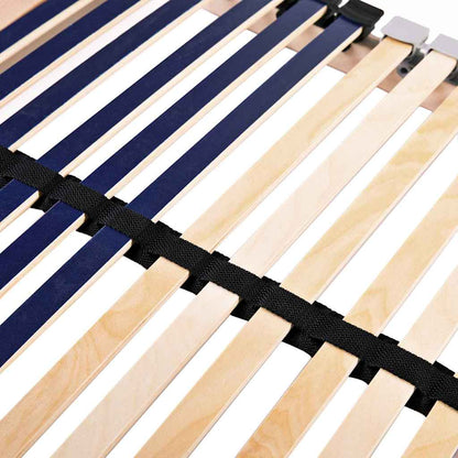 Slatted Bed Base Brown Solid Beech Wood Length 190 cm 80 cm Headrest adjust (manual)
