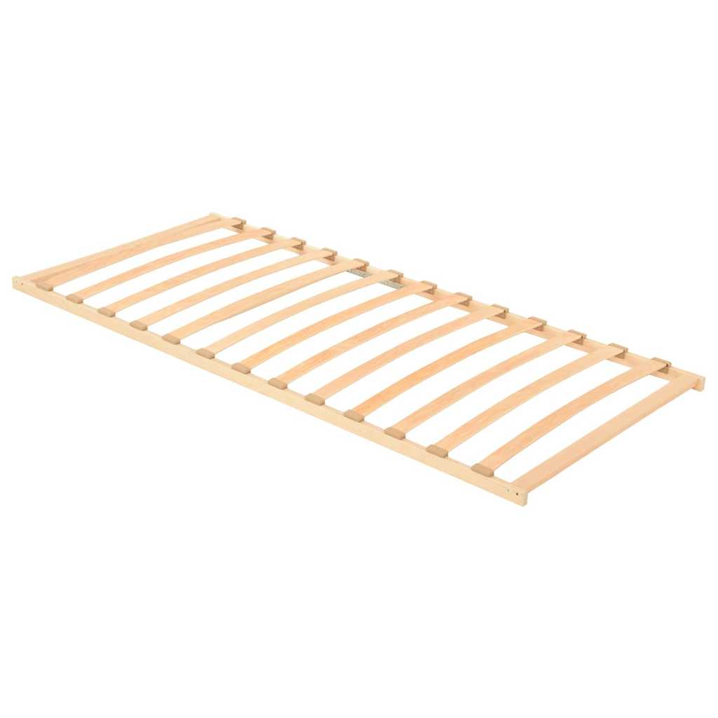 vidaXL Slatted Bed Base Brown 90 x 190 cm Solid Beech Wood 1