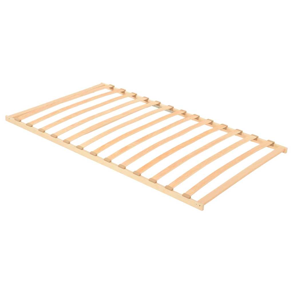 vidaXL Slatted Bed Base Brown 100 x 190 cm Solid Beech Wood 1