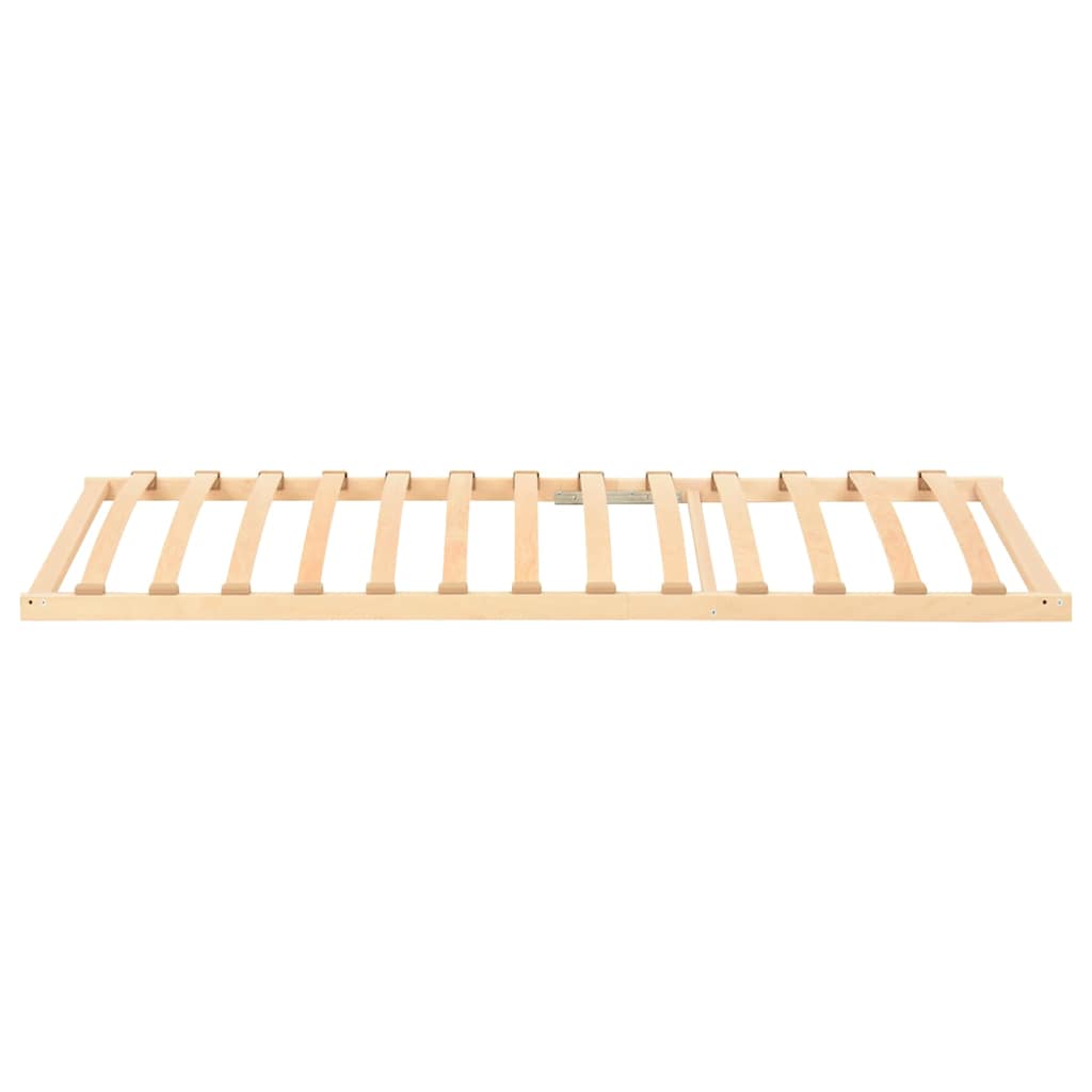 vidaXL Slatted Bed Base Brown 100 x 190 cm Solid Beech Wood 3
