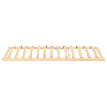 vidaXL Slatted Bed Base Brown 100 x 190 cm Solid Beech Wood 3