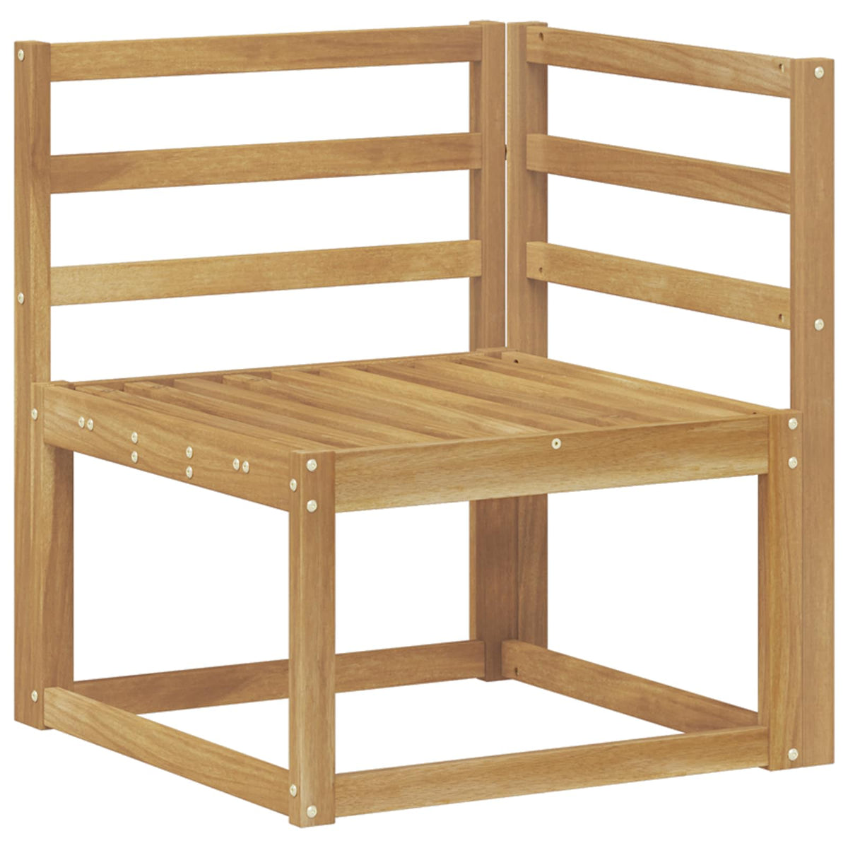 Outdoor Sofa Set 7 pcs 7-Seaters White Solid Acacia Wood Horizontal slats