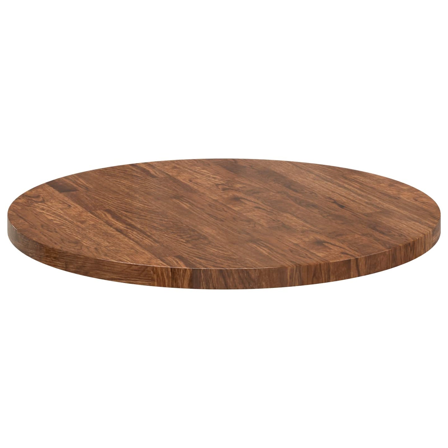 vidaXL Table Top Ø 60 x 2.5 cm Round Solid Oak Wood Light Brown 5