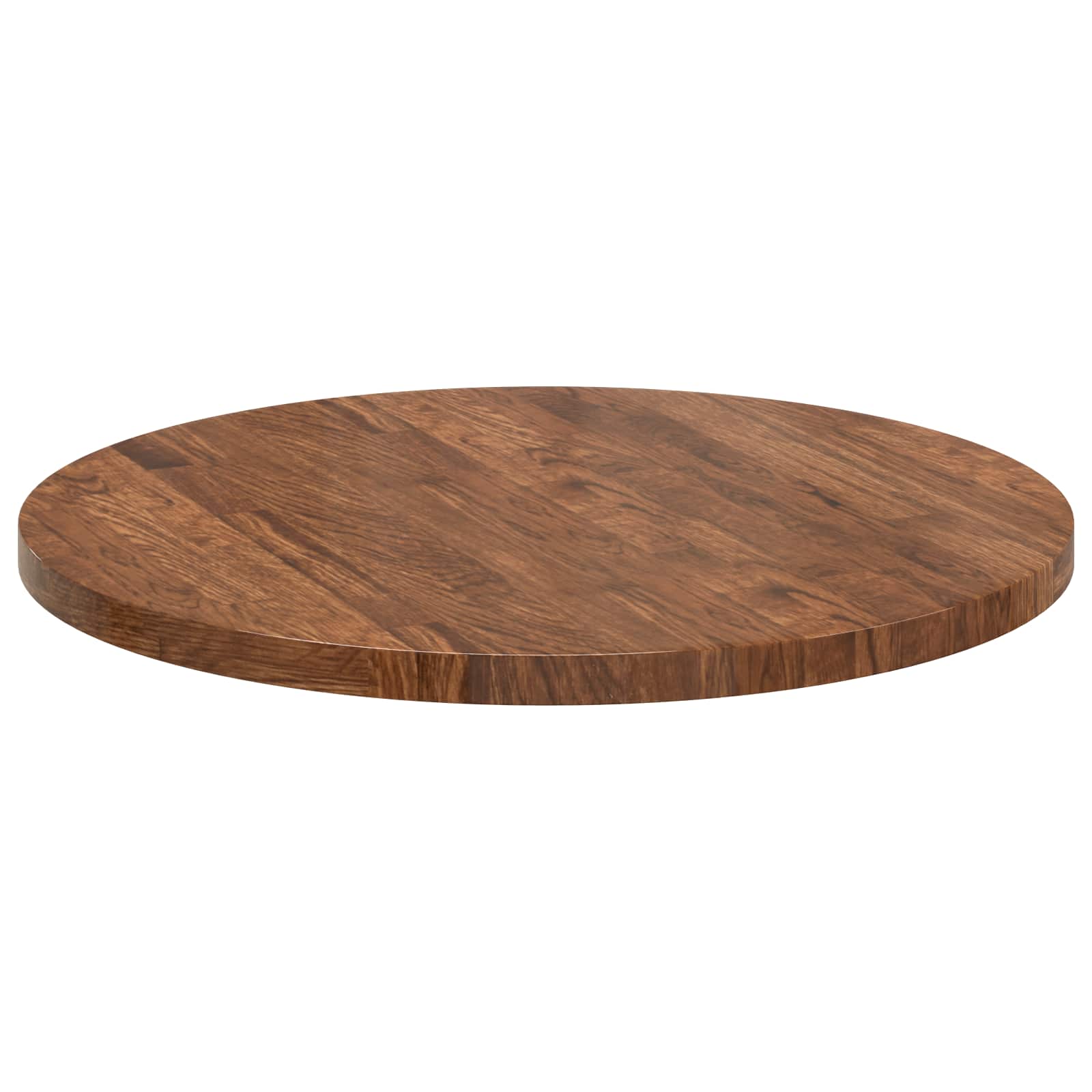 vidaXL Table Top Ø 60 x 2.5 cm Round Solid Oak Wood Light Brown 5