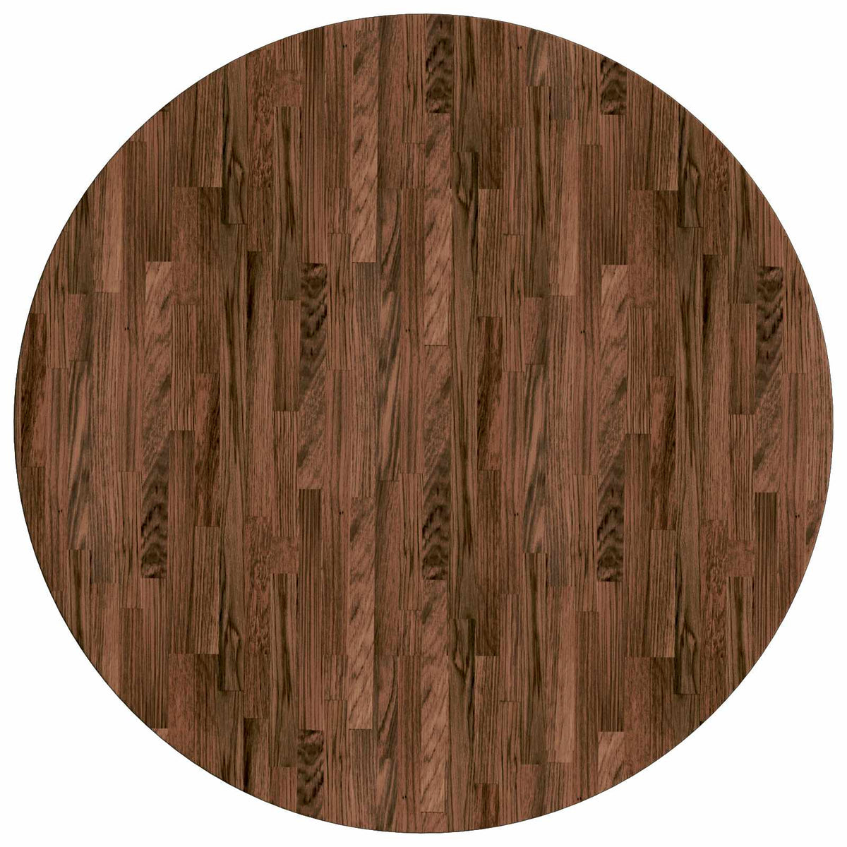 vidaXL Table Top Ø 60 x 2.5 cm Round Solid Oak Wood Dark Brown 2