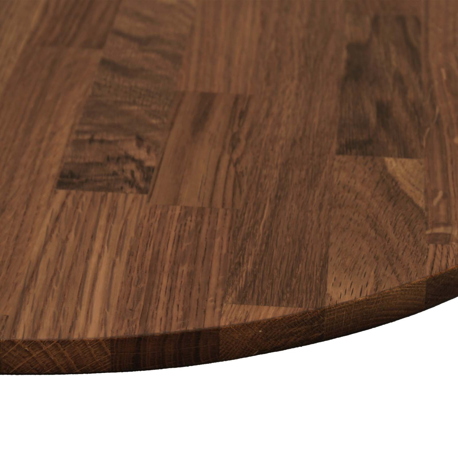 vidaXL Table Top Ø 50 x 4 cm Round Solid Oak Wood Dark Brown 6
