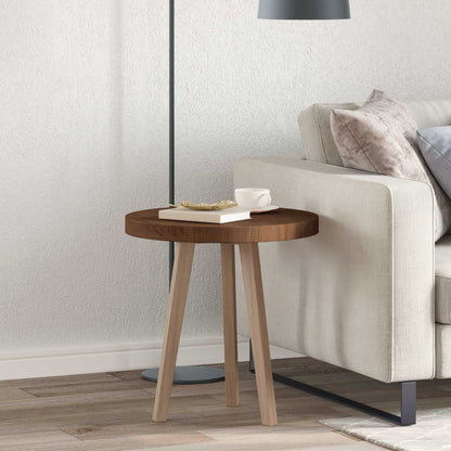 vidaXL Table Top Ø 50 x 4 cm Round Solid Oak Wood Dark Brown 1