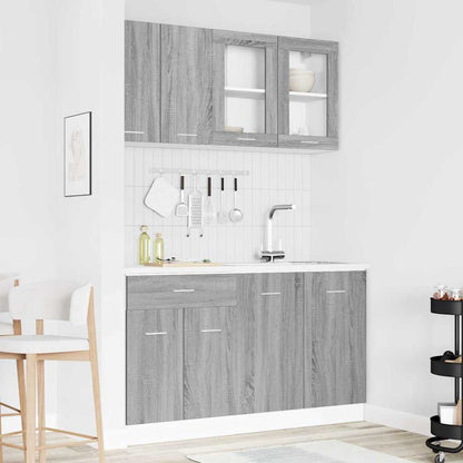 Kitchen Unit LYON 4 pcs Engineered Wood Grey sonoma