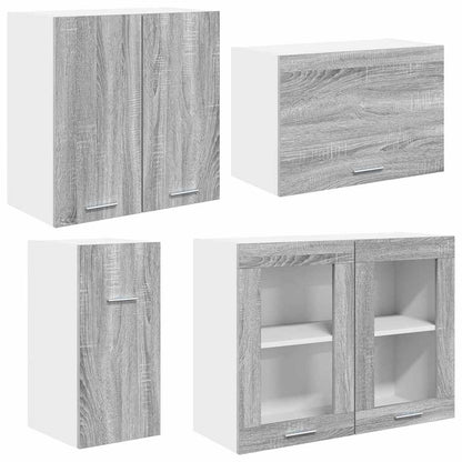Kitchen Unit Lyon 8 pcs Engineered Wood Grey sonoma