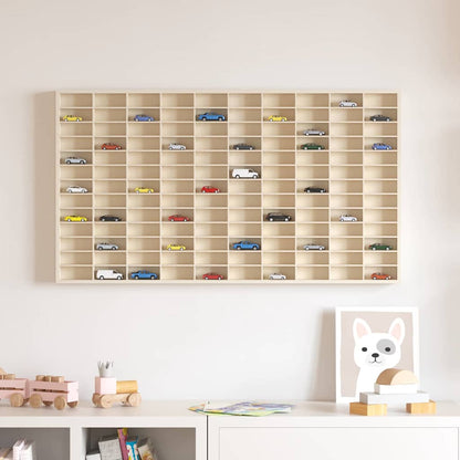 vidaXL Wall Display Case Wall-Mounted Beige 98 x 4.5 x 55 cm 1