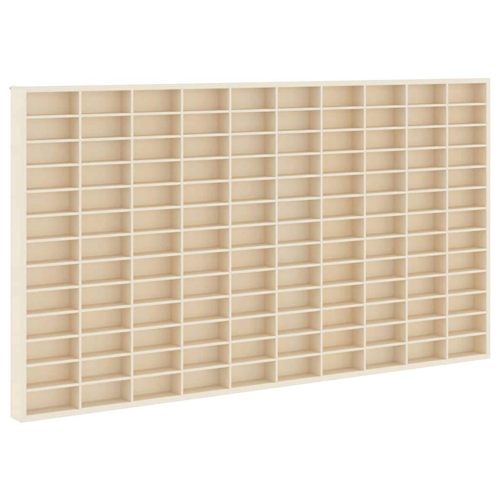 vidaXL Wall Display Case Wall-Mounted Beige 98 x 4.5 x 55 cm 2