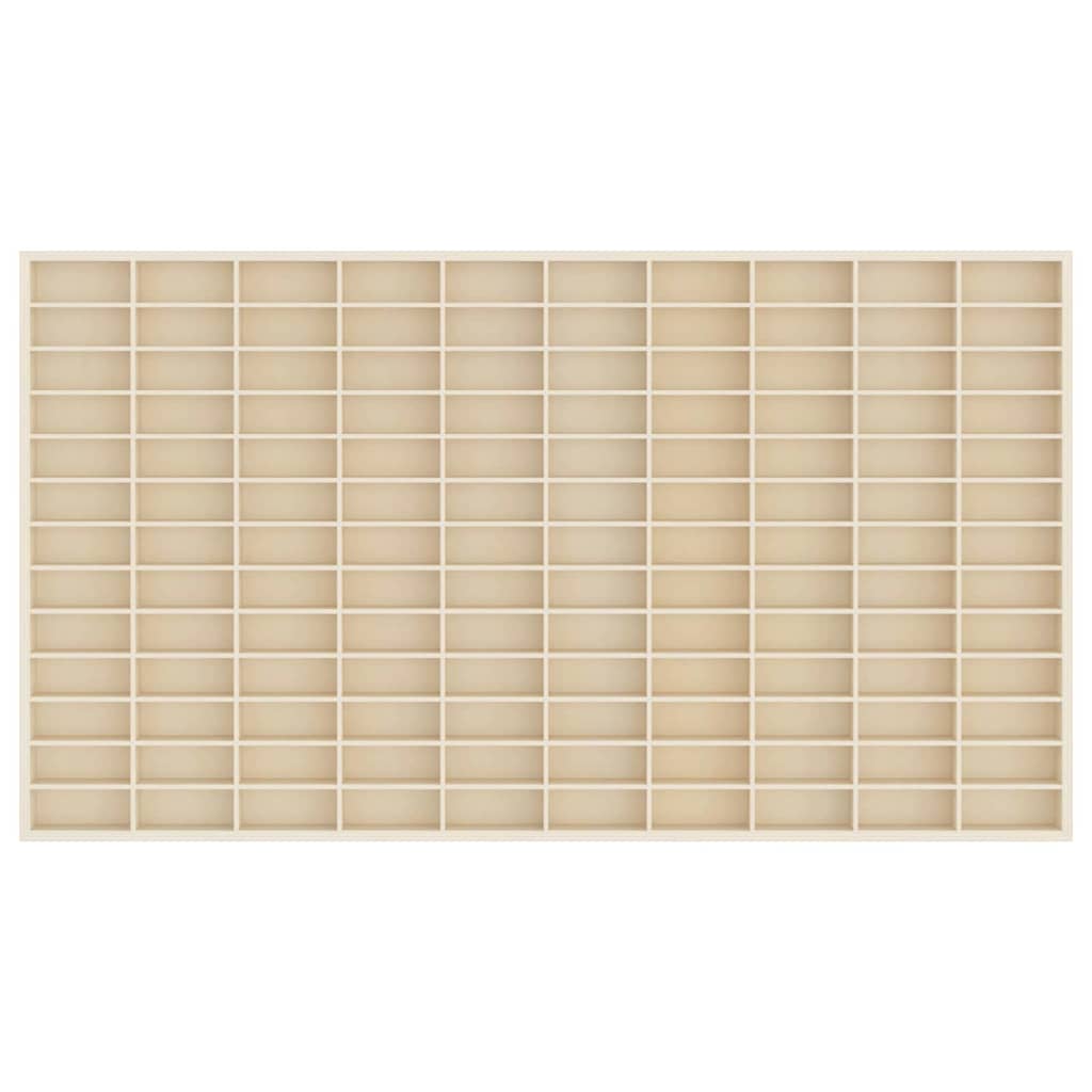 vidaXL Wall Display Case Wall-Mounted Beige 98 x 4.5 x 55 cm 5