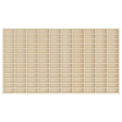 vidaXL Wall Display Case Wall-Mounted Beige 98 x 4.5 x 55 cm 5