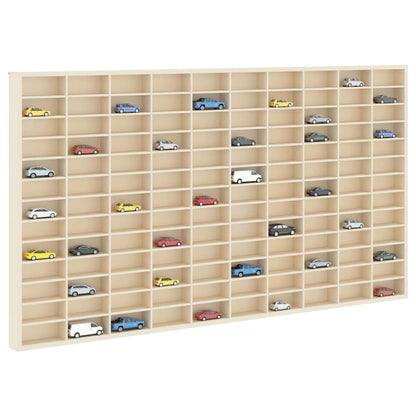vidaXL Wall Display Case Wall-Mounted Beige 98 x 4.5 x 55 cm 3