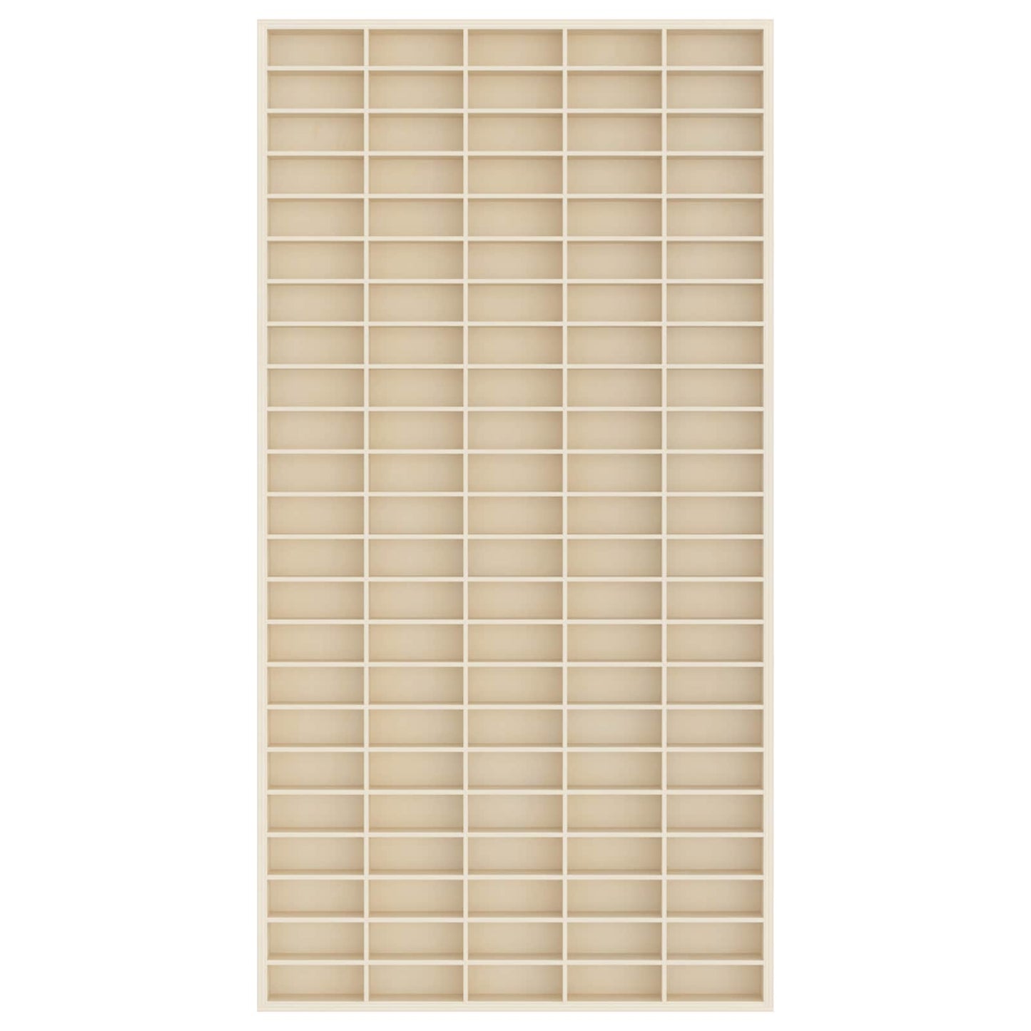 vidaXL Wall Display Case Wall-Mounted Beige 50 x 4.5 x 96 cm 3