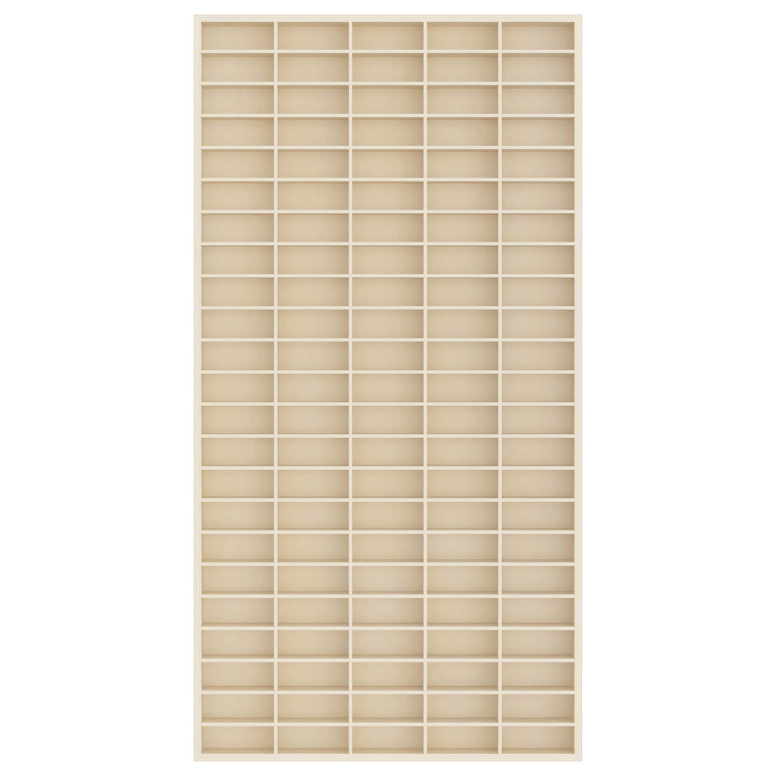 vidaXL Wall Display Case Wall-Mounted Beige 50 x 4.5 x 96 cm 3