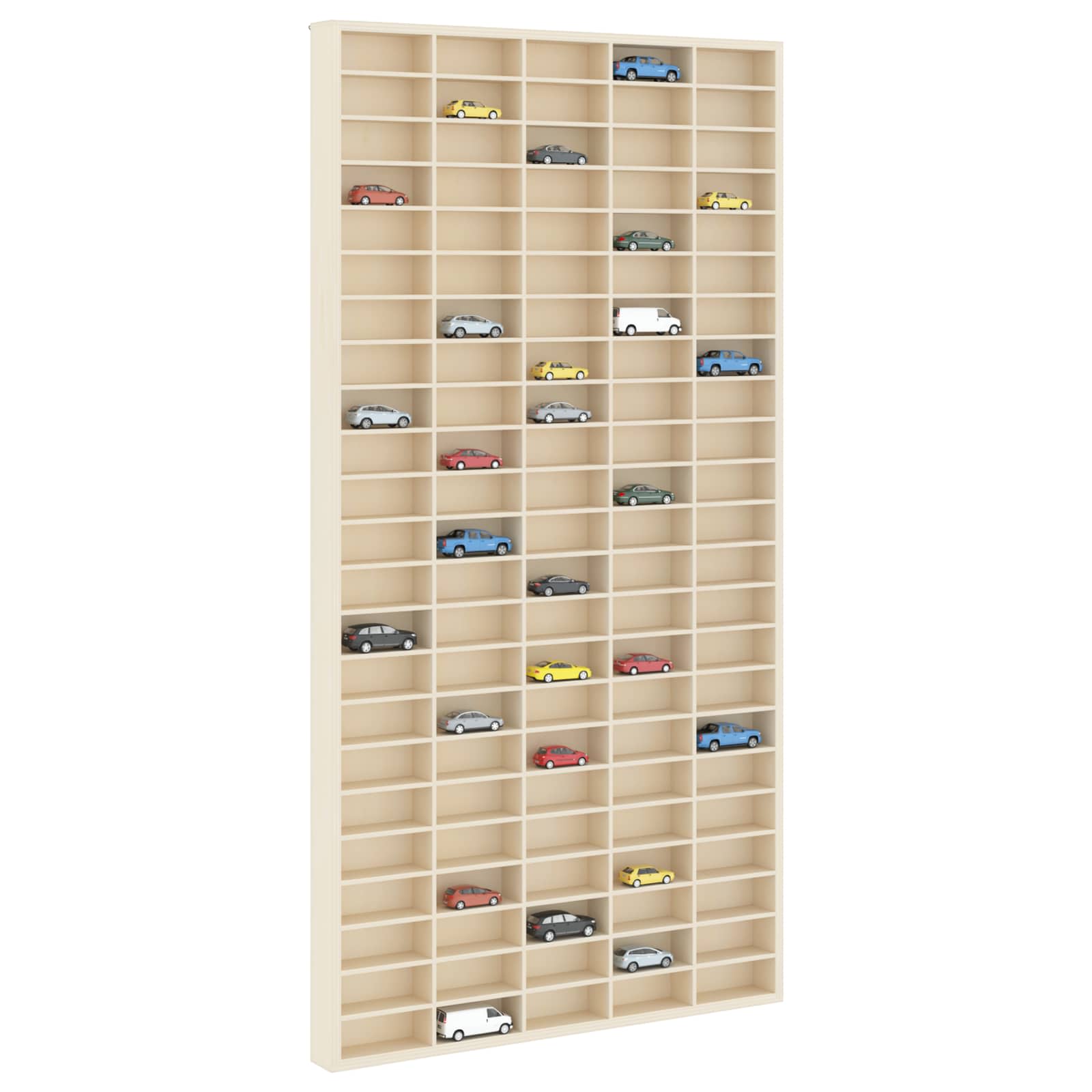vidaXL Wall Display Case Wall-Mounted Beige 50 x 4.5 x 96 cm 2