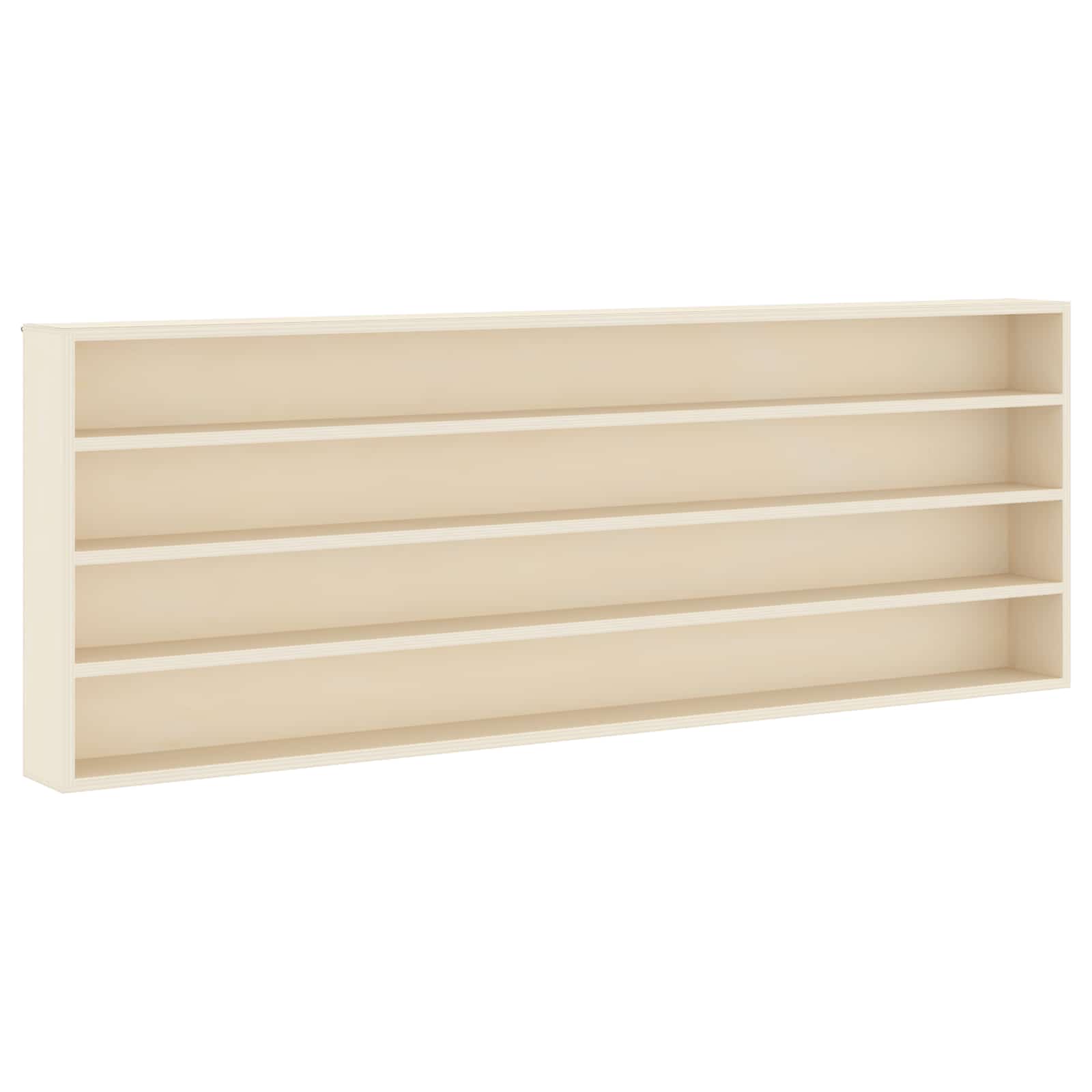 vidaXL Wall Display Case Wall-Mounted Beige 100 x 8.5 x 36 cm 1