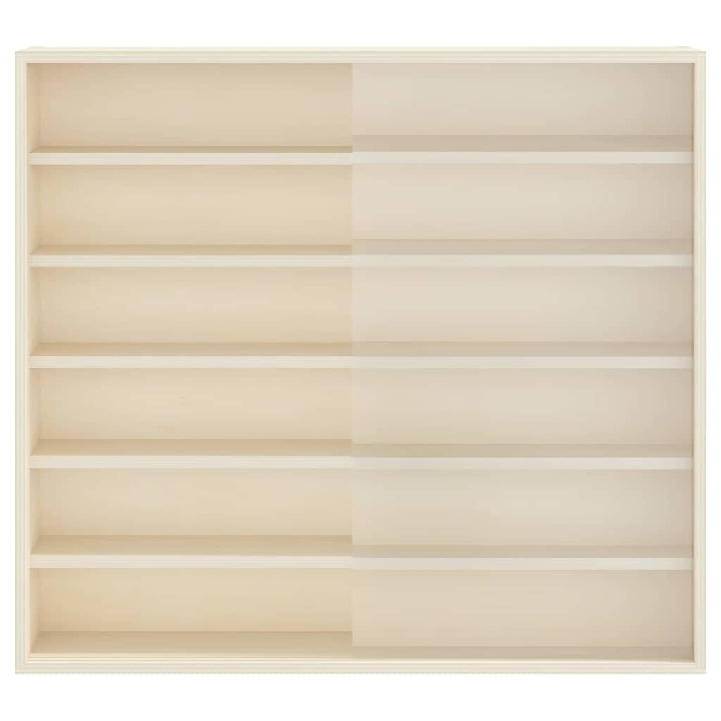 vidaXL Wall Display Case with Shelf Beige 60 x 8.5 x 54 cm Plywood 5