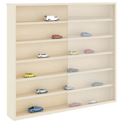 vidaXL Wall Display Case with Shelf Beige 60 x 8.5 x 54 cm Plywood 3