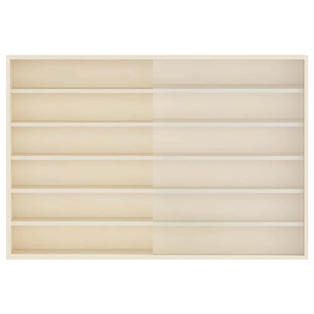 vidaXL Wall Display Case with Shelf Beige 80 x 8.5 x 54 cm Plywood 5