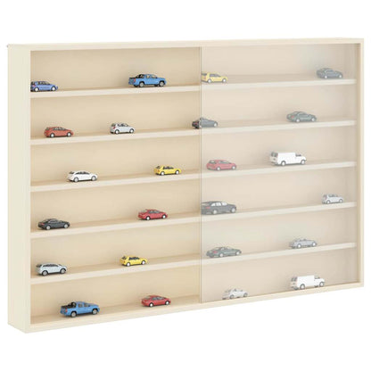 vidaXL Wall Display Case with Shelf Beige 80 x 8.5 x 54 cm Plywood 3