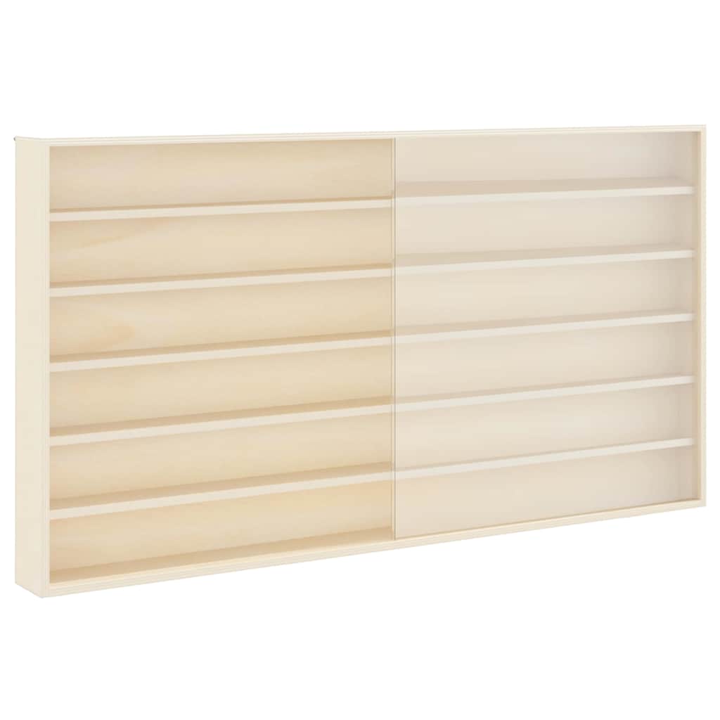Wall Display Case with Shelf Beige Plywood 100 cm 54 cm