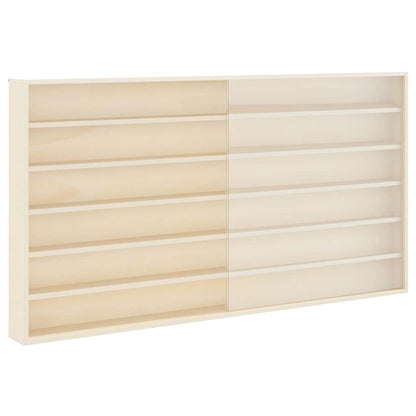 Wall Display Case with Shelf Beige Plywood 100 cm 54 cm