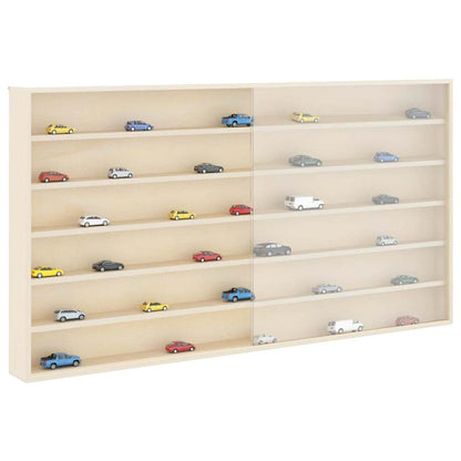 Wall Display Case with Shelf Beige Plywood 100 cm 54 cm