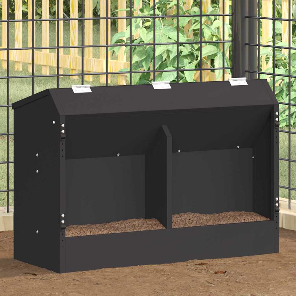 vidaXL Rabbit Feeder Black 64.5 x 25.5 x 45.5 cm 6 kg 1