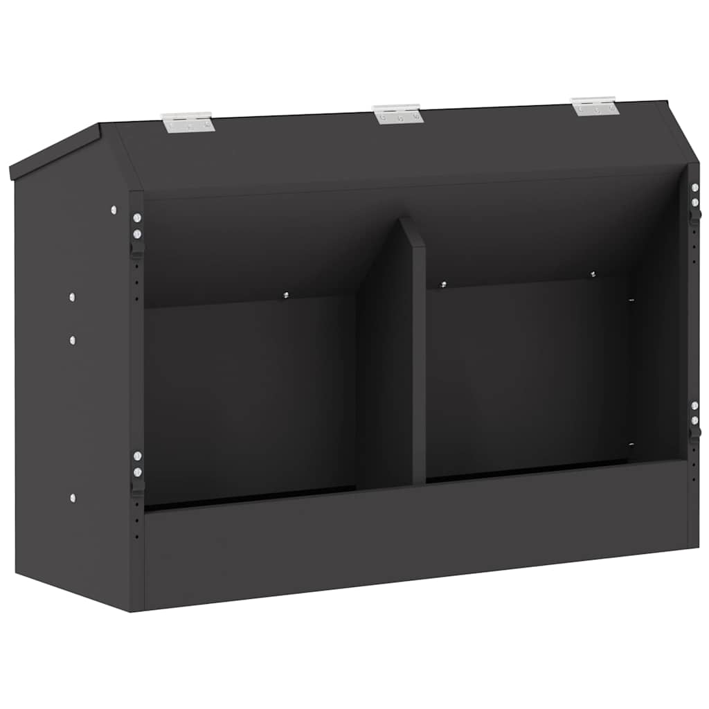 vidaXL Rabbit Feeder Black 64.5 x 25.5 x 45.5 cm 6 kg 2
