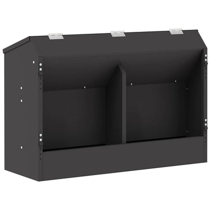 vidaXL Rabbit Feeder Black 64.5 x 25.5 x 45.5 cm 6 kg 2
