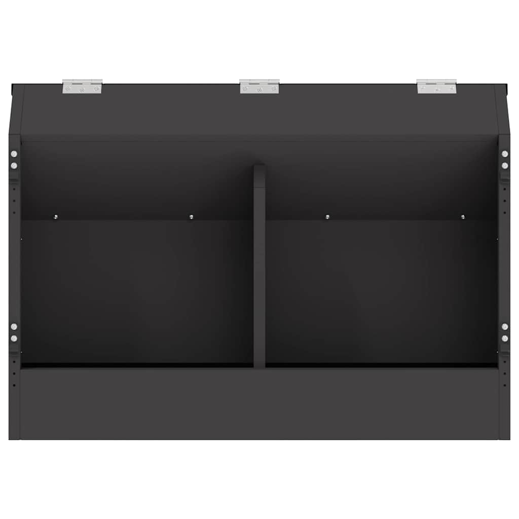 vidaXL Rabbit Feeder Black 64.5 x 25.5 x 45.5 cm 6 kg 5