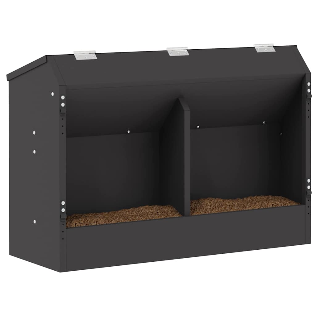 vidaXL Rabbit Feeder Black 64.5 x 25.5 x 45.5 cm 6 kg 3