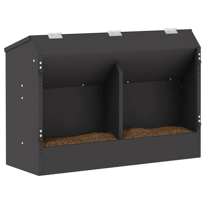 vidaXL Rabbit Feeder Black 64.5 x 25.5 x 45.5 cm 6 kg 3