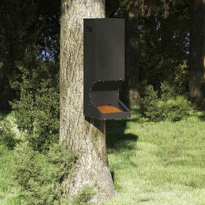 vidaXL Deer Feeder Black 28 x 30 x 80 cm 3 kg Cold-Rolled Steel 1