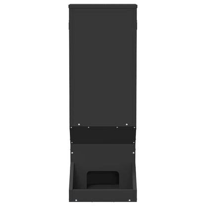 vidaXL Deer Feeder Black 28 x 30 x 80 cm 3 kg Cold-Rolled Steel 5