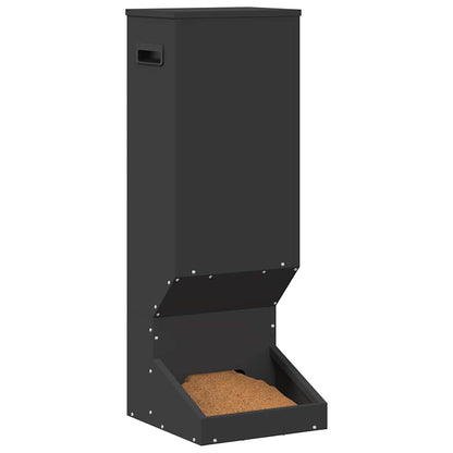 vidaXL Deer Feeder Black 28 x 30 x 80 cm 3 kg Cold-Rolled Steel 3