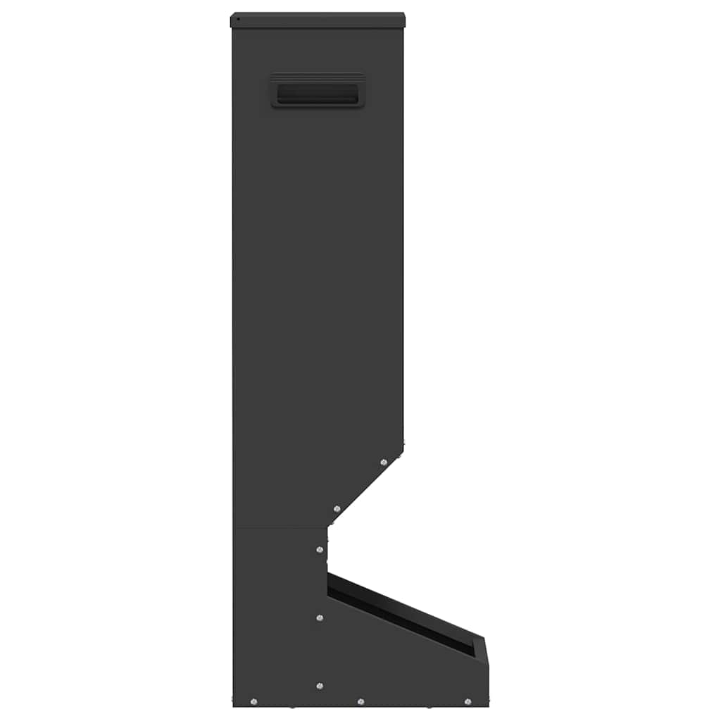 vidaXL Deer Feeder Black 28 x 30 x 80 cm 3 kg Cold-Rolled Steel 6