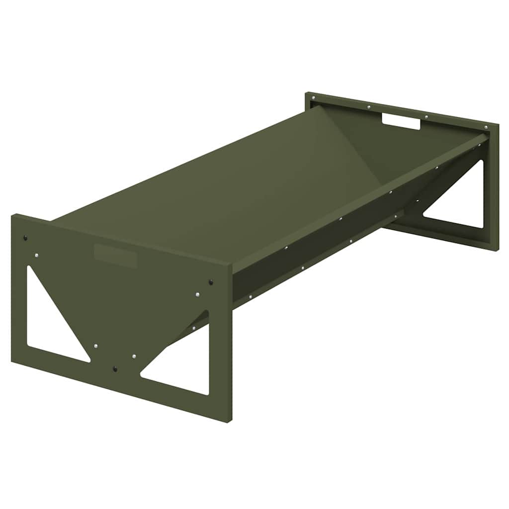 vidaXL Livestock Feeding Trough Olive Green 108 x 50 x 28 cm 10 kg 2