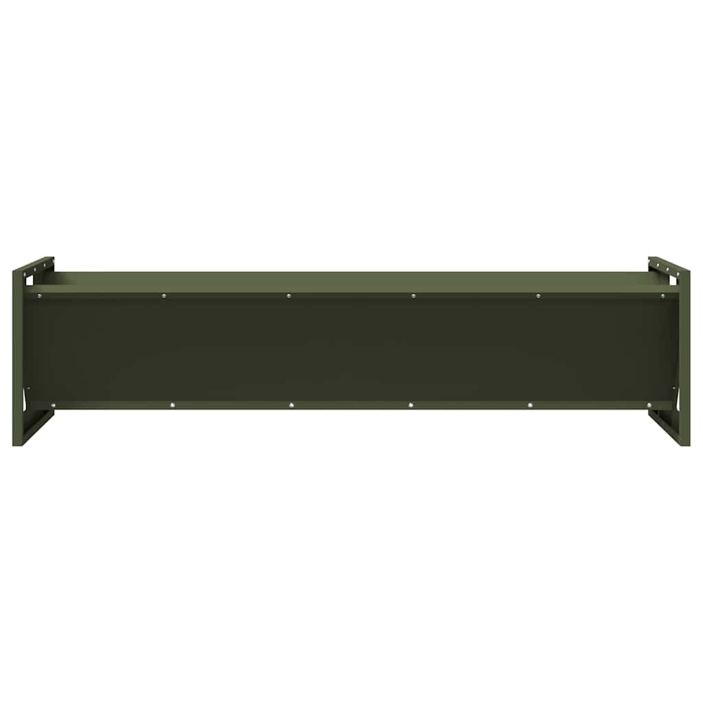 vidaXL Livestock Feeding Trough Olive Green 108 x 50 x 28 cm 10 kg 5