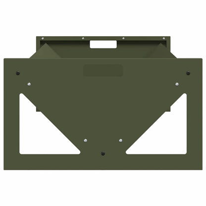 vidaXL Livestock Feeding Trough Olive Green 108 x 50 x 28 cm 10 kg 6